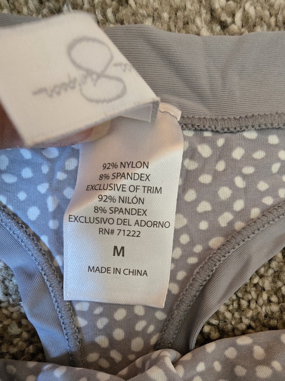 Jessica Simpson Assorted Thong Bottoms - Pink, Peach, Gray - Picture 7 of 10
